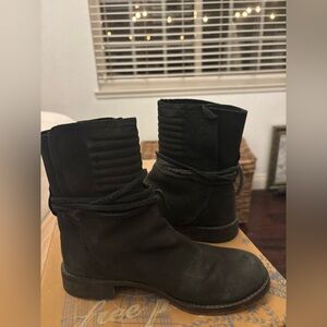 Free People Black Combat Boots
